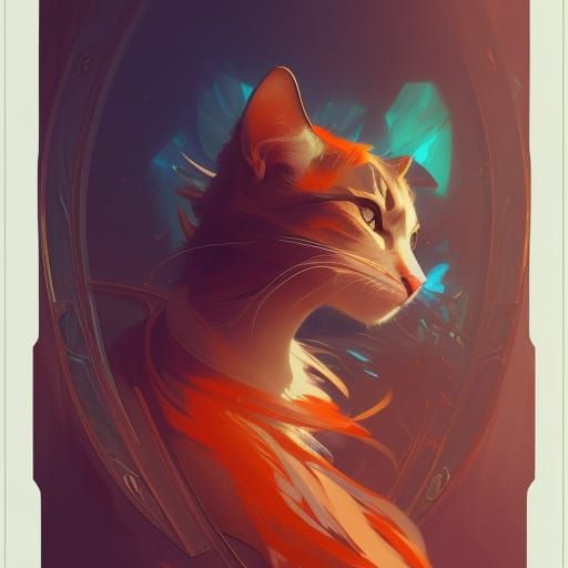 Cat 8k resolution concept art by Greg Rutkowski dynamic ligh...
