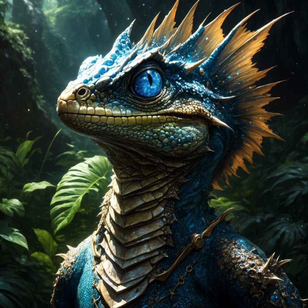 Very nice blue mini lizard