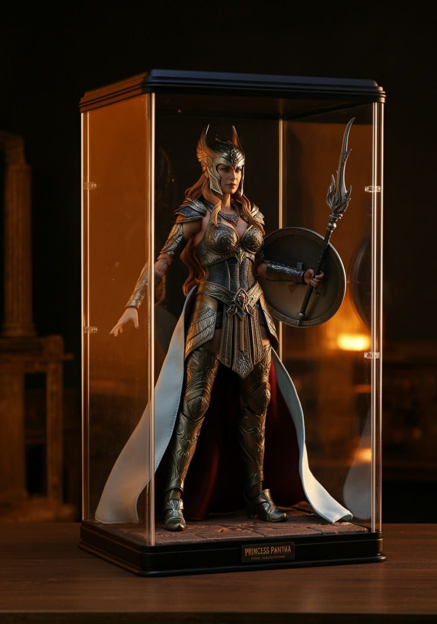 Luxurious Princess Pantha Action Figure Display in Comic Boo...