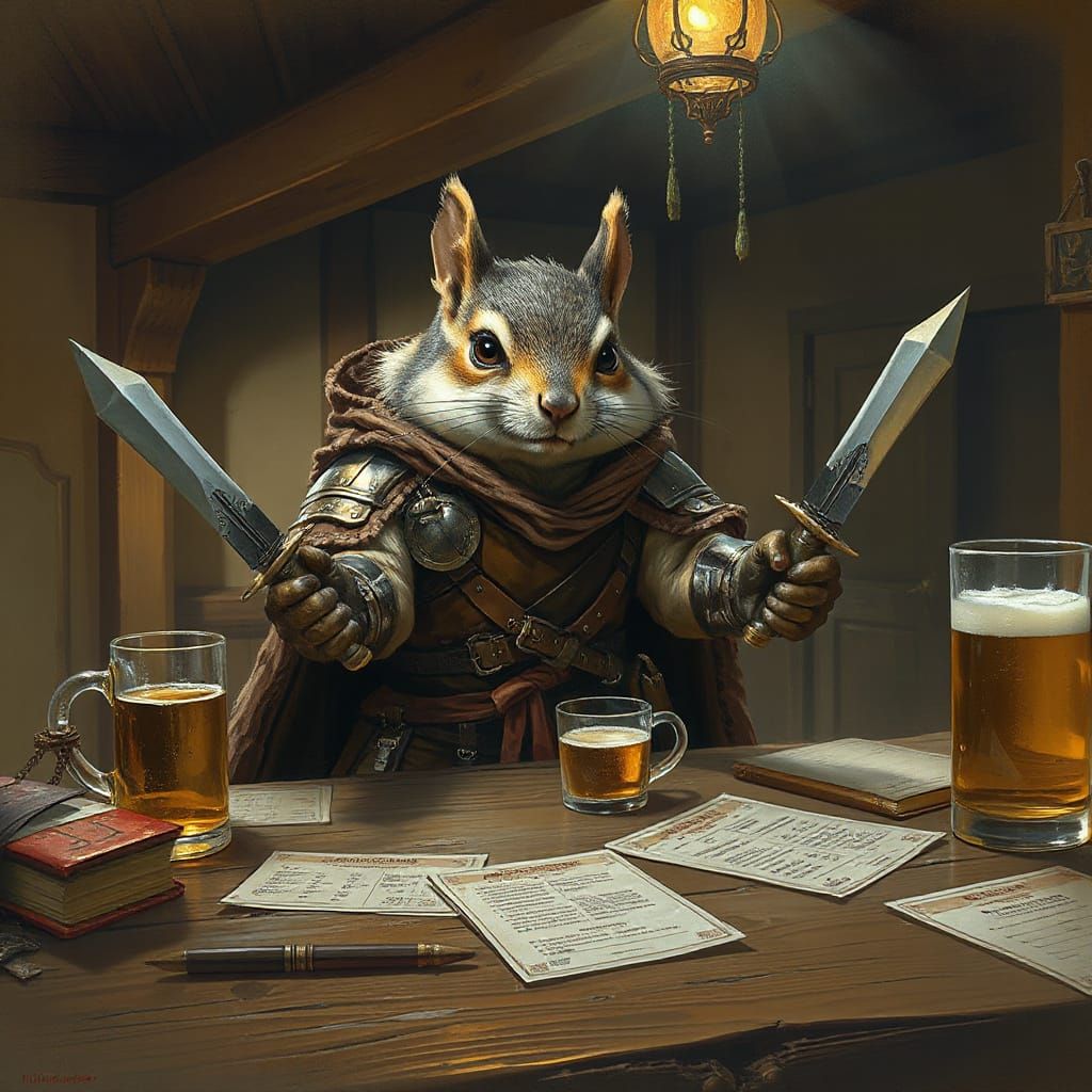 Squirrel-Folk Soldier of Fortune