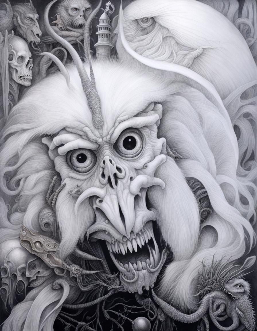 Surreal Fantasy Drawing in Intricate Imperial Colors