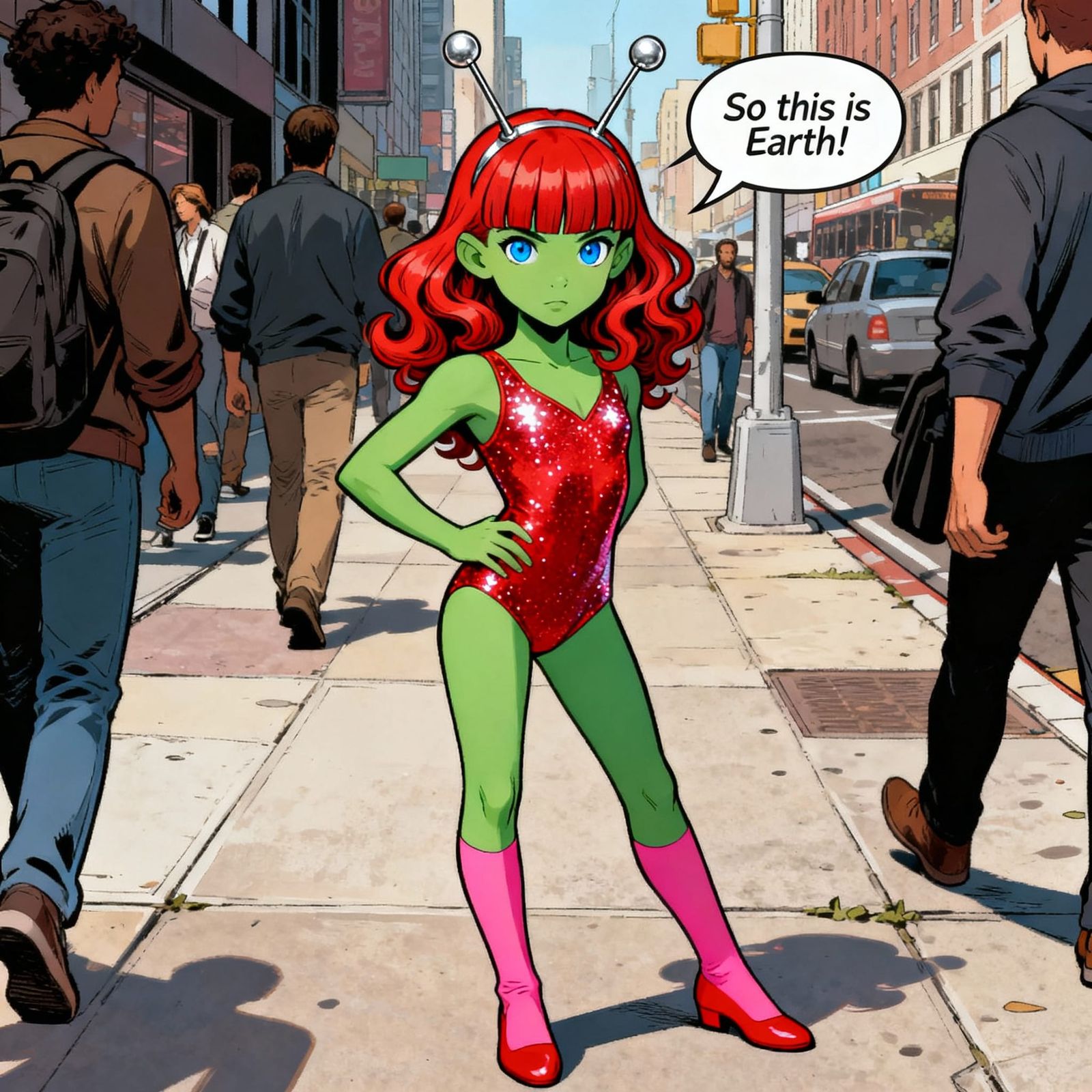 Heroic Green-Skinned Superhero Arrives On Earth