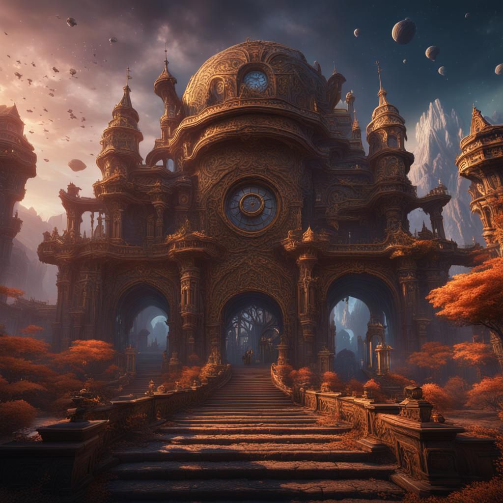 Surreal Landscape in Intricate Detail