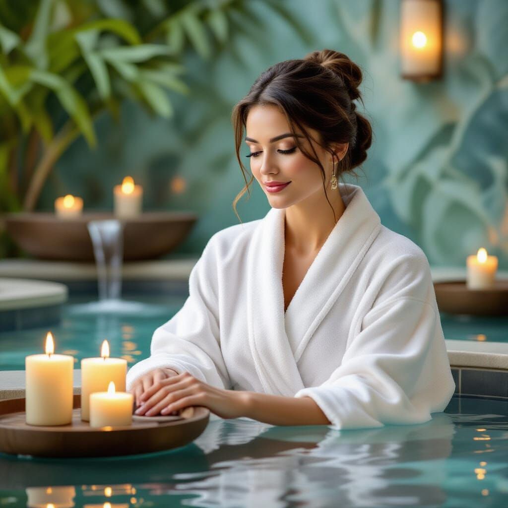 Woman's Rejuvenating Facial in Art Nouveau Style