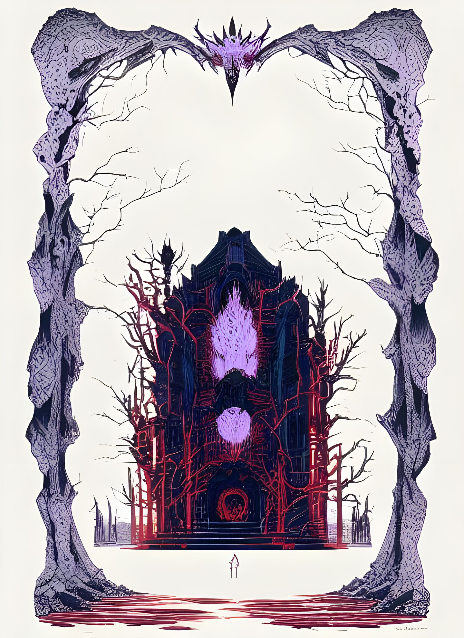 Ominous Horror Scene in Dark Realism Style