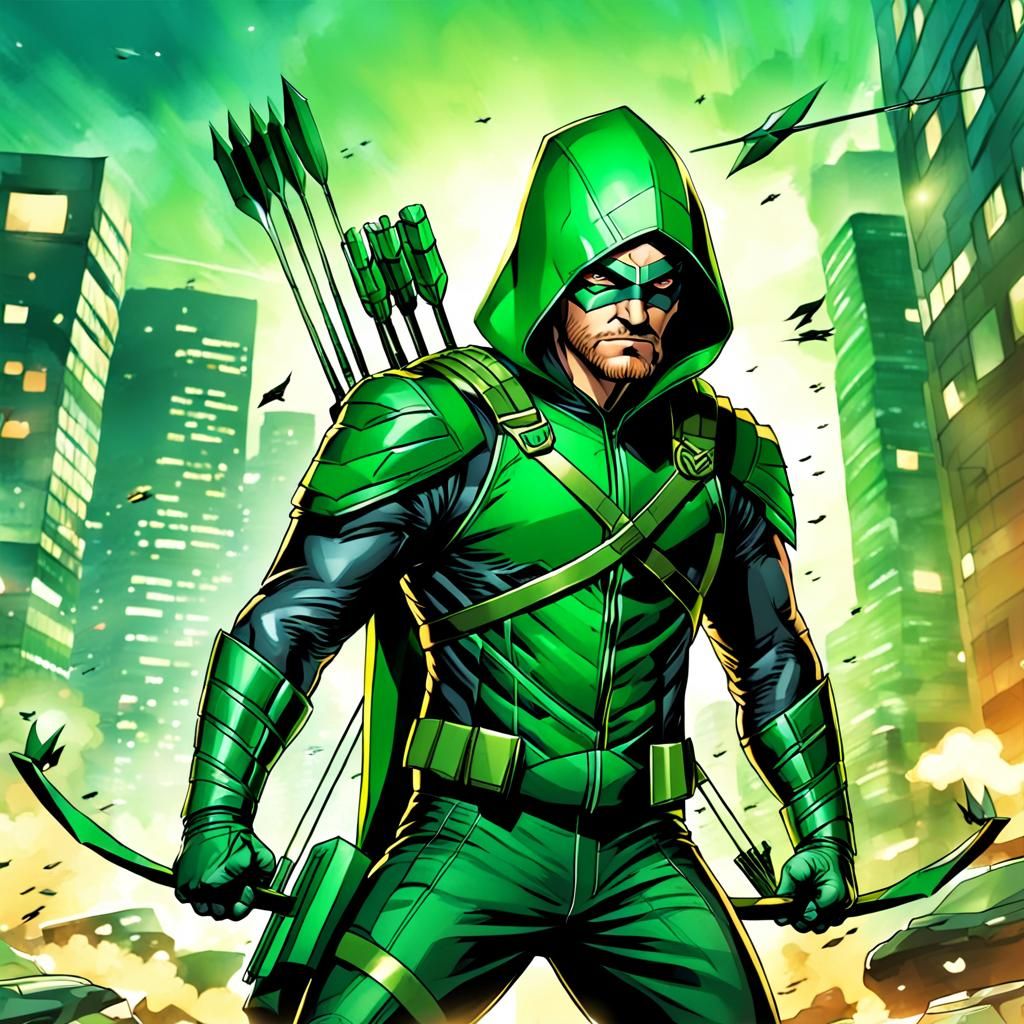 Green Hero in DC Universe Style