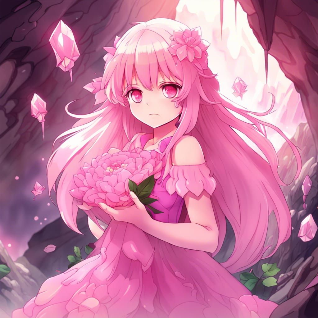 Pink Goddess in Tourmaline Cave of Wonders