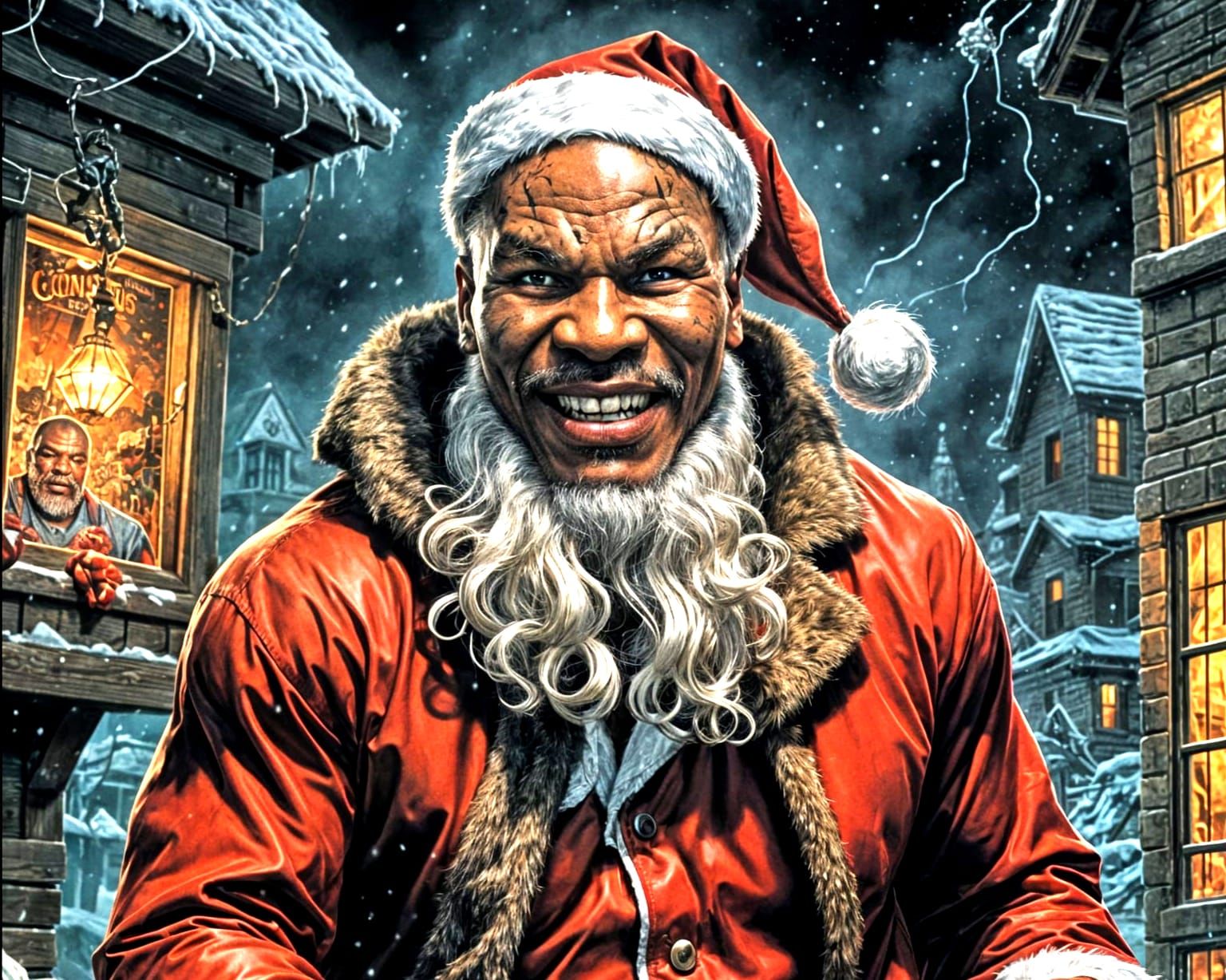 Mike Tyson as Santa in Tales From the Crypt