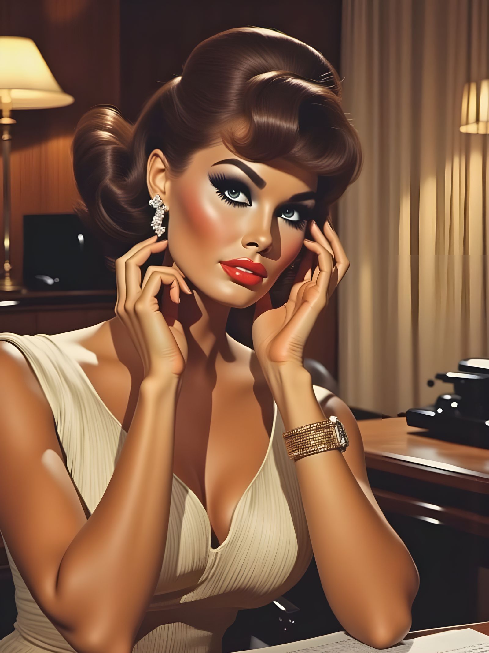 Glamorous 1960s Portrait of a Jet Set Secretary