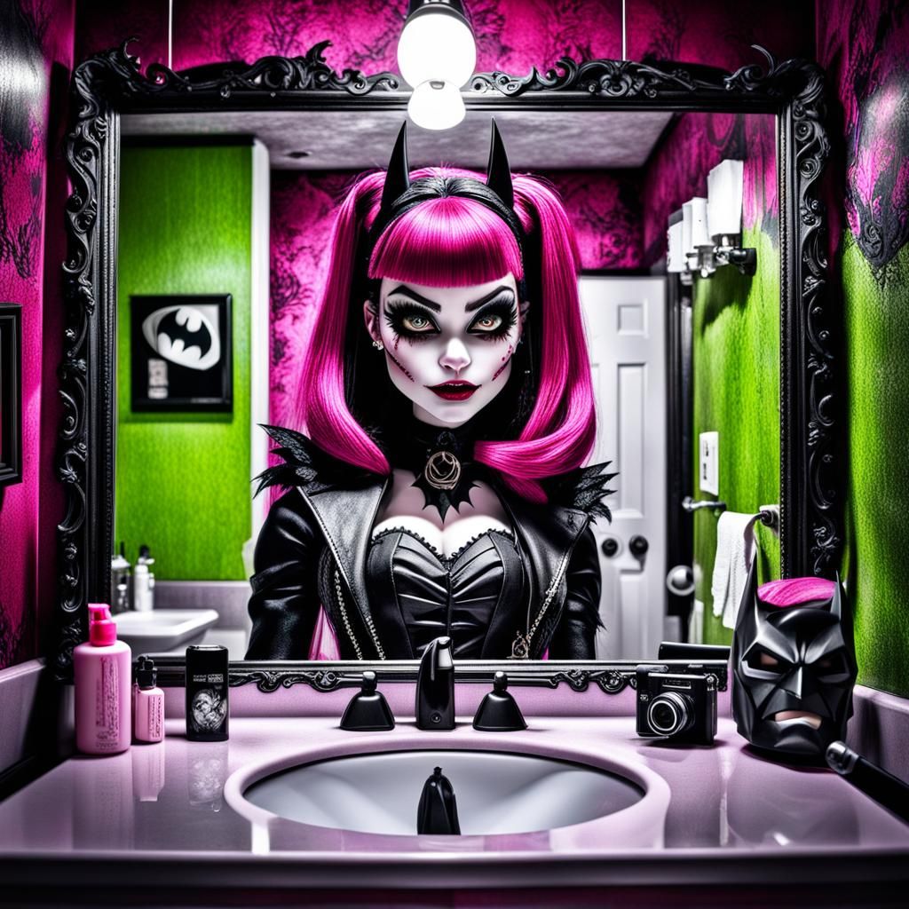 monster high draculaura batman gf bathroom mirror