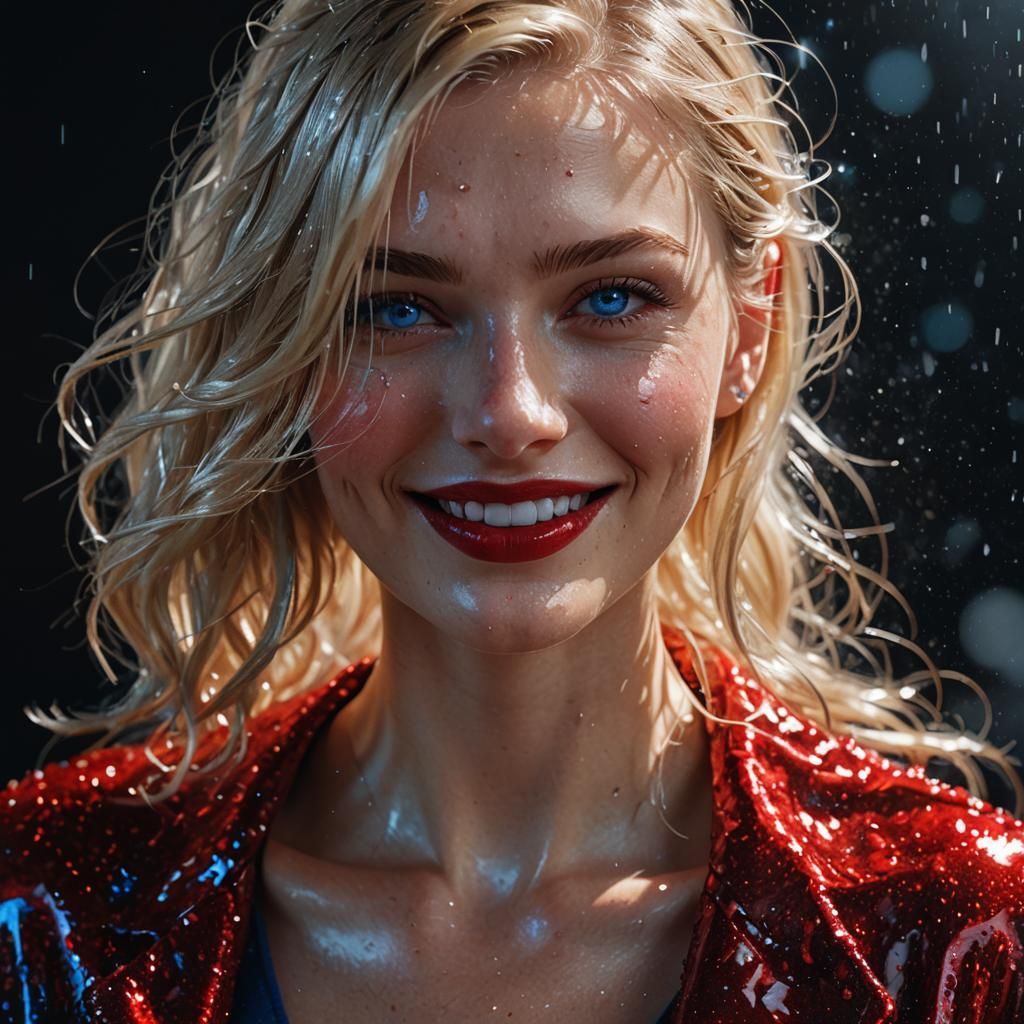 Hyper-Realistic Close-Up Portrait of a Blond Girl