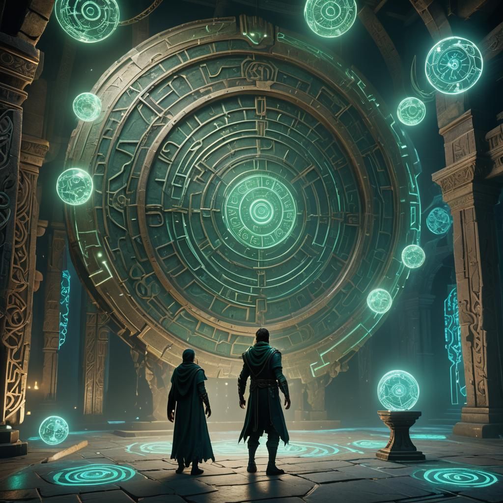 Mysterious Figure Enters Glowing Teleportation Vault in Fant...