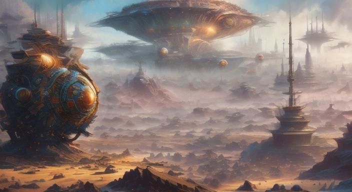 Unicron as Intricate Moon Puzzle, Digital Illustration