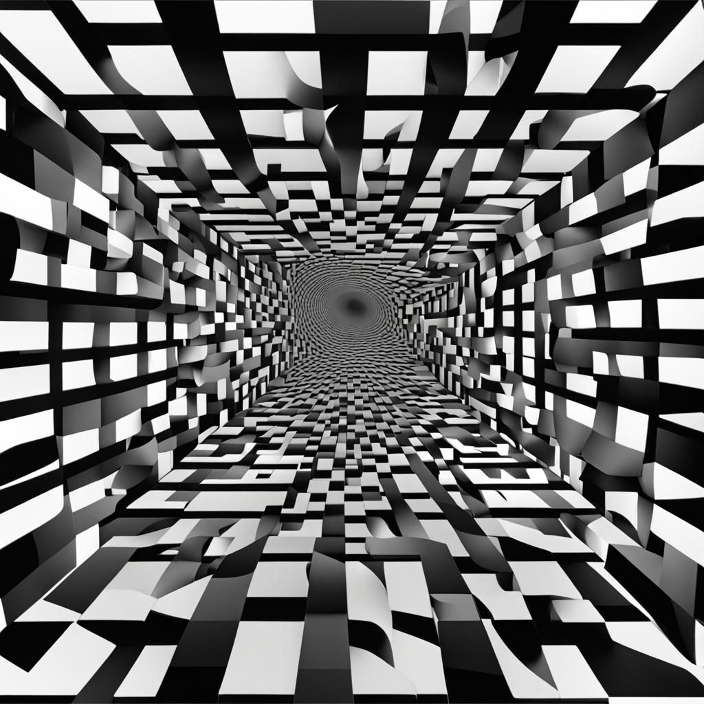 Perspective Puzzle in Mysterious Hallway