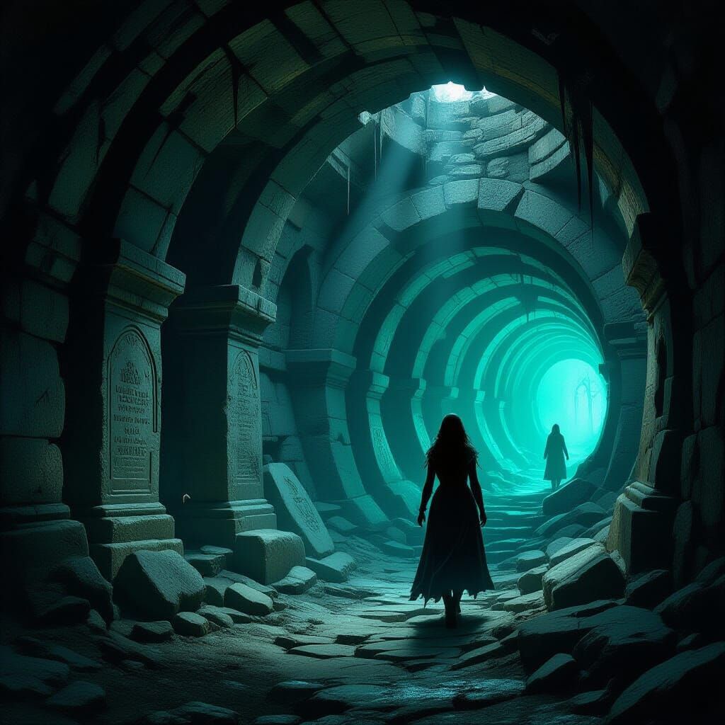 Exploring the Sunken Necropolis: Dark Gothic Tunnels
