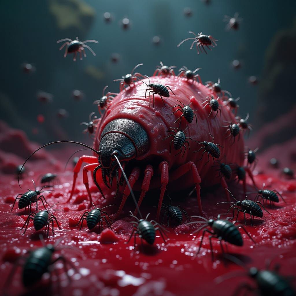 Horrifying Swarm Drains Blood from Human Host