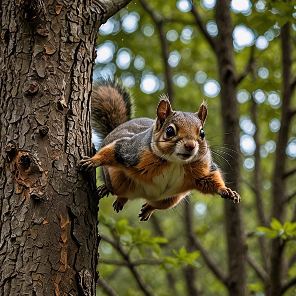 Squirrel Soars Through the Treetops in a Stunning 8k Masterp...