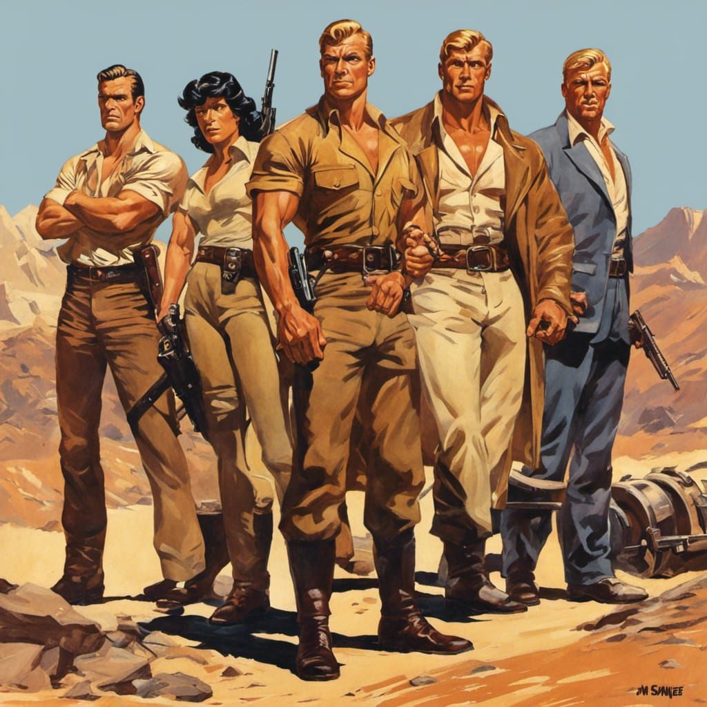 Doc Savage and Adventurous Allies in Action