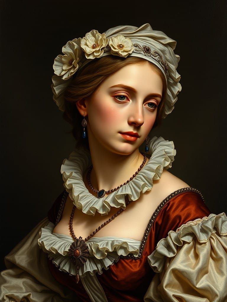 baroque portrait of lady kitty