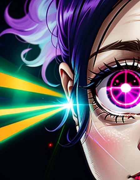 Super Close-Up View of a Laser Beam