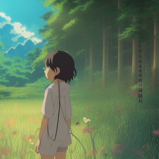 Ethereal Senpai in Studio Ghibli Anime Style