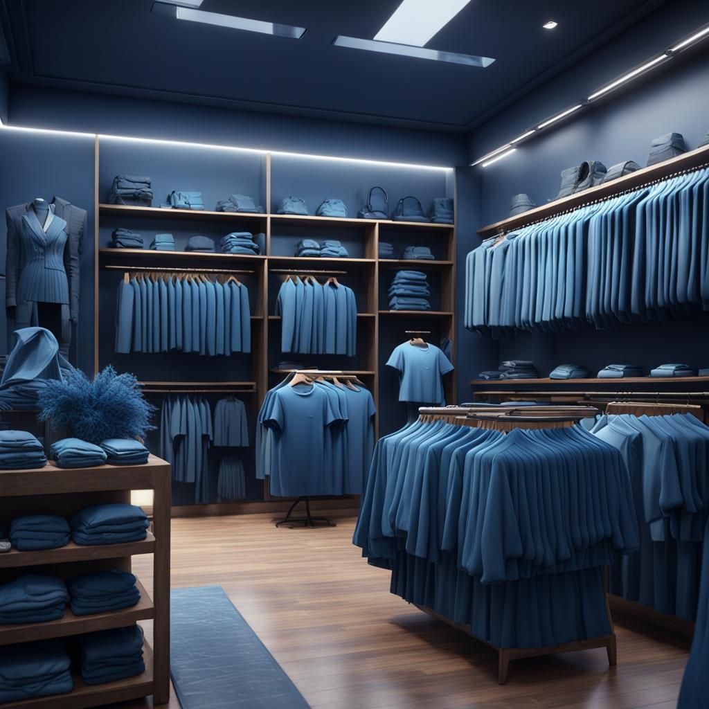 Ethereal Blue Boutique in a Fantastical World