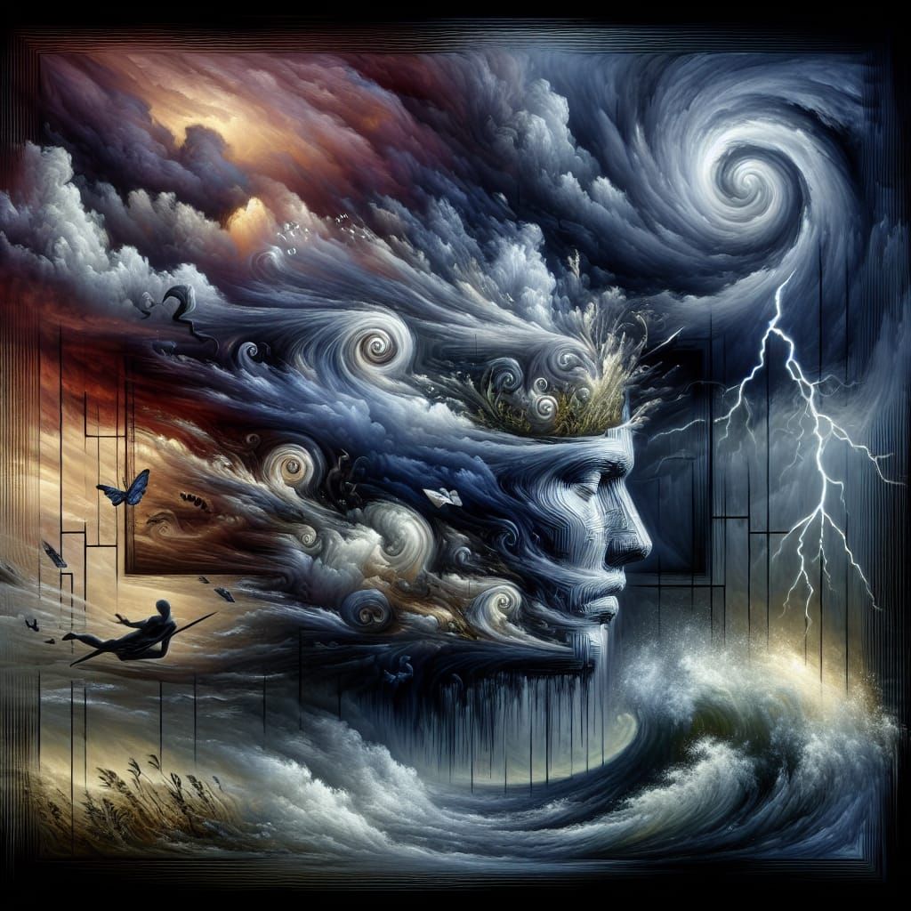 Turmoil in the Mind: A Stormy Inner Conflict