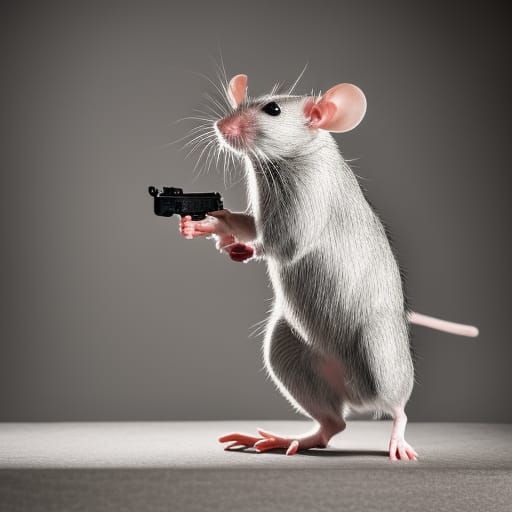 Rat Man with a Gun: Professional Photography