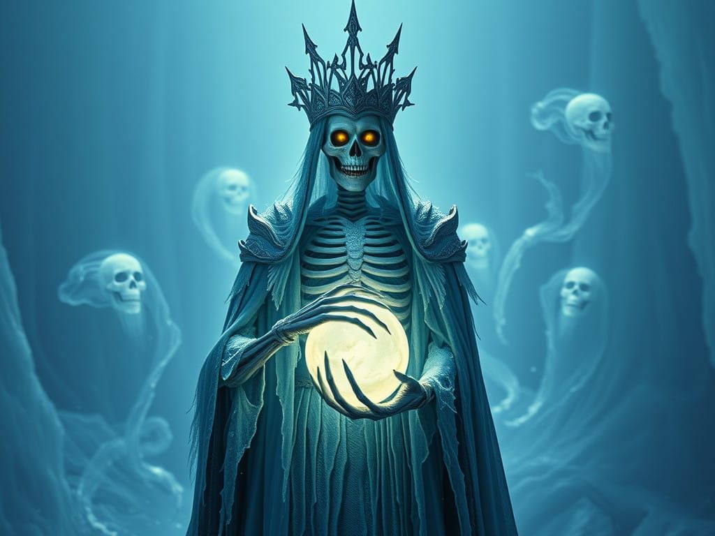 Ethereal Ice Queen Reigns Over Frosty Realm