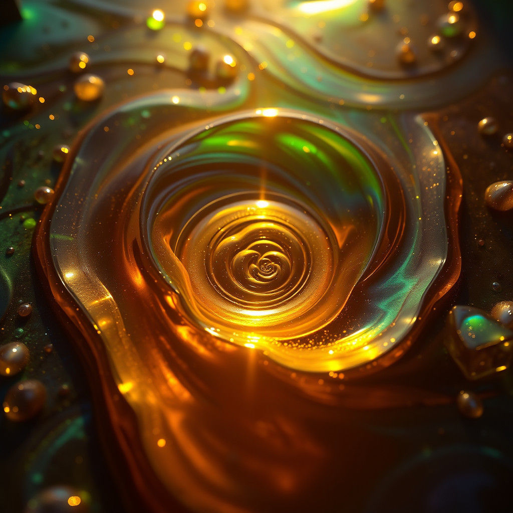 Enchanted Olive Oil in Mysterious Golden Light