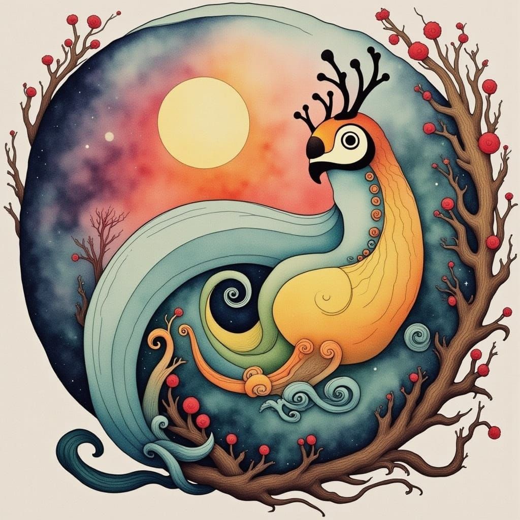 Cyberpunk Dreamscape in Neon Hues