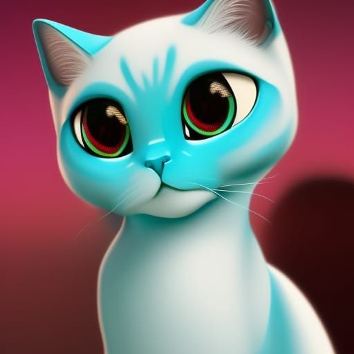 Regal White Cat Goddess with Turquoise Jewels