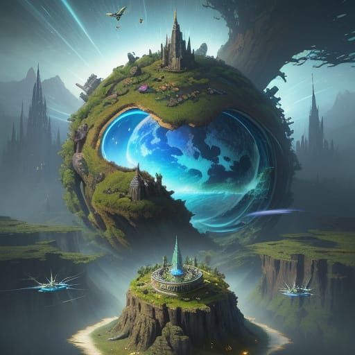 Quantum Vacation Landscape as Matte Painting