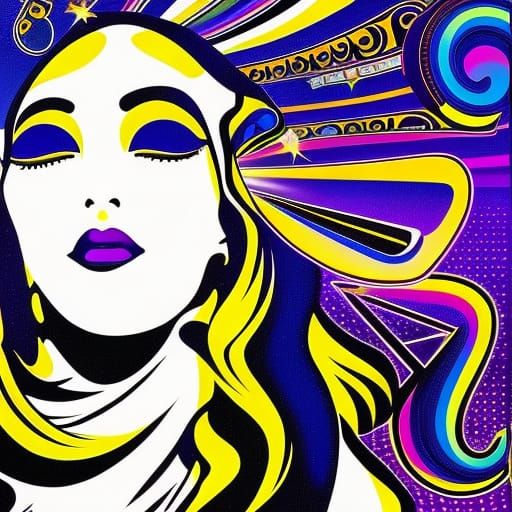 Psychedelic Music Lover Immersed in Sound