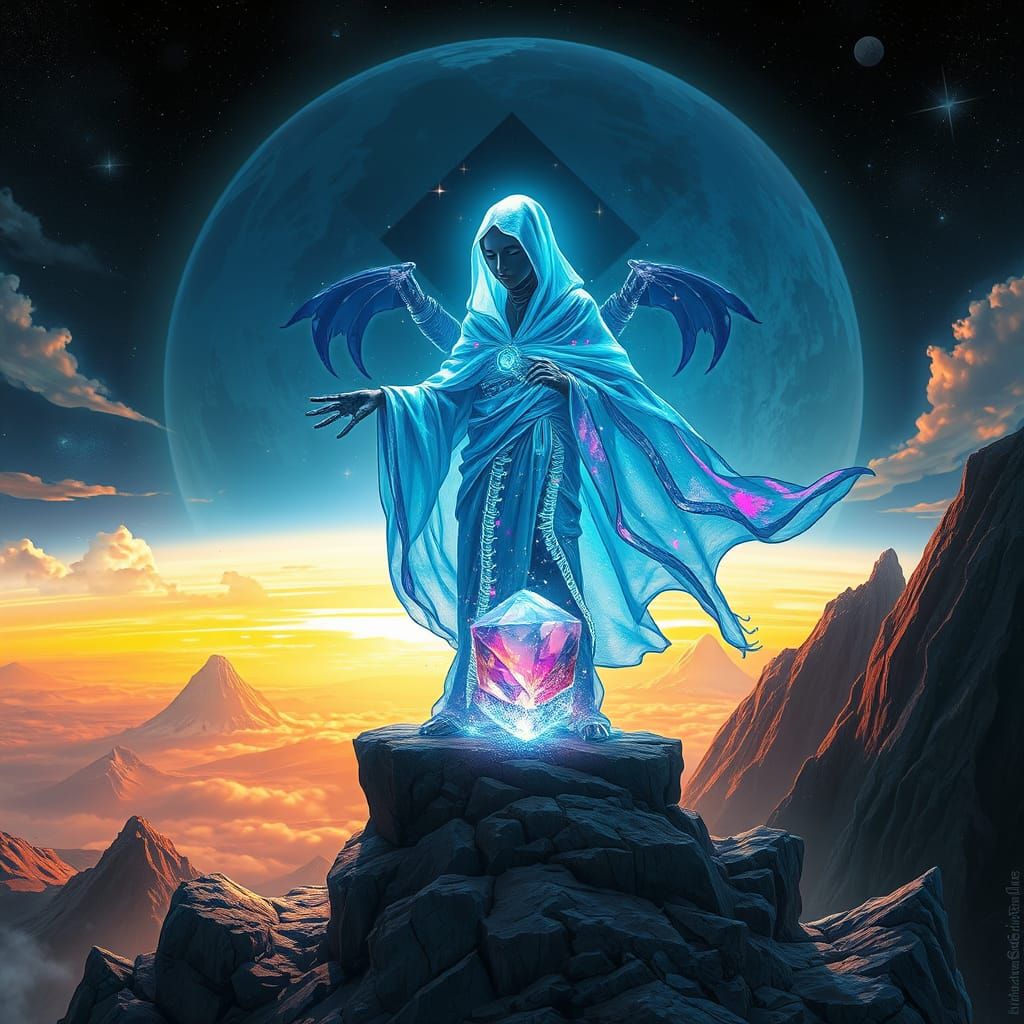 Cosmic Topaz Transforms the Galaxy in Syd Mead-Inspired Art