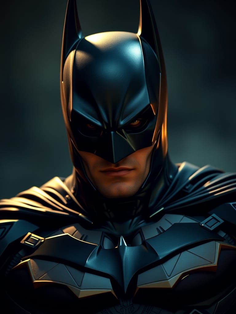 Hyperrealistic Batman in Cinematic Film Still