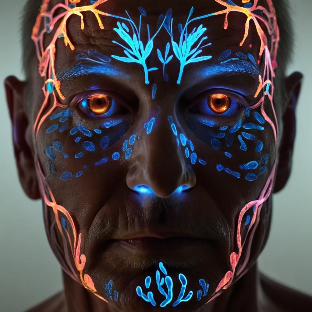 Surreal Bio Art Depicts a Glowing Human Form