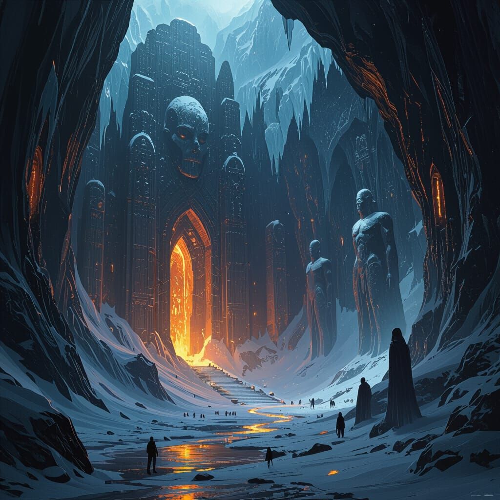 Colossal Gothic Ruins Beneath Antarctic Ice