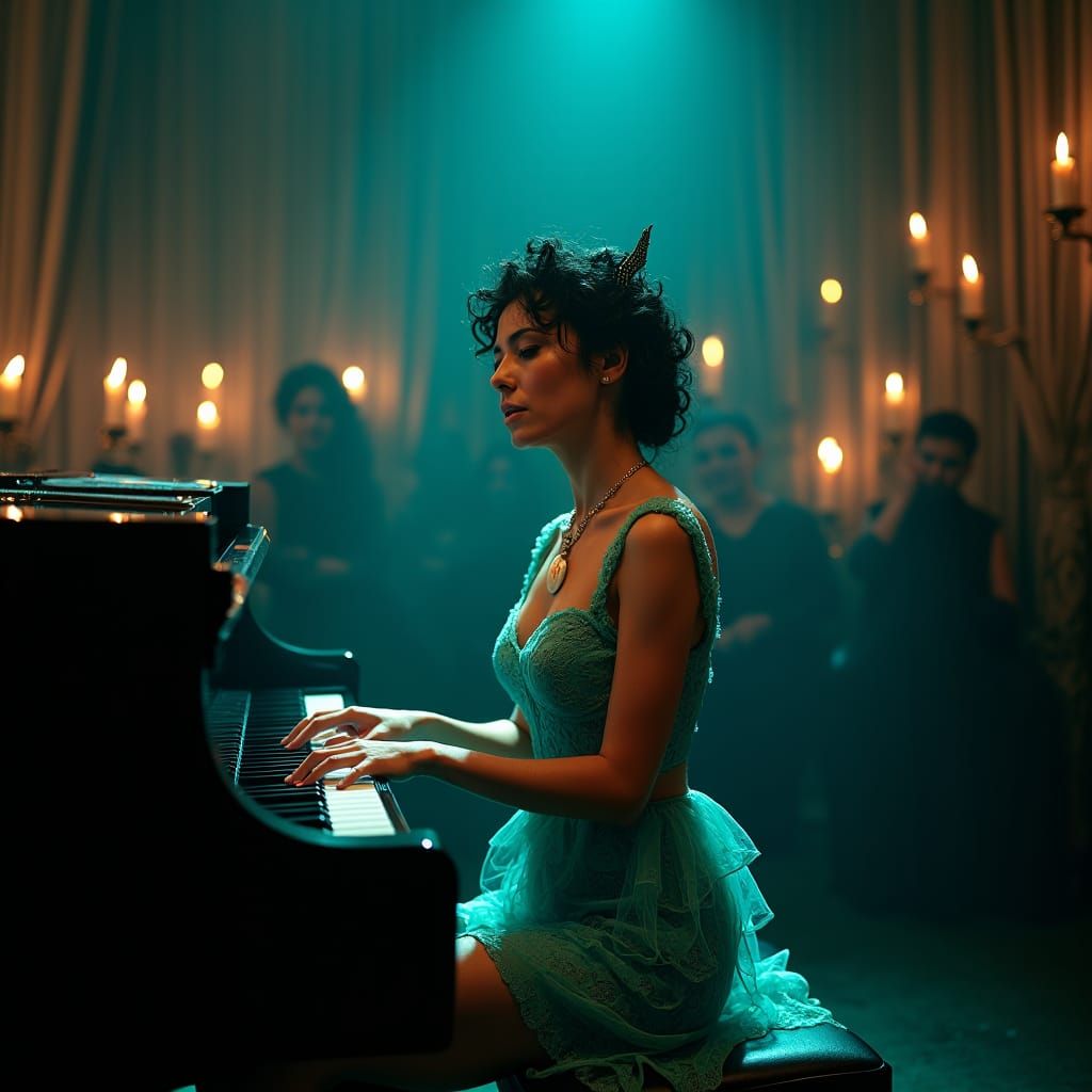 Captivating Latina Fae Performs Enchanting Ballad in the Cou...