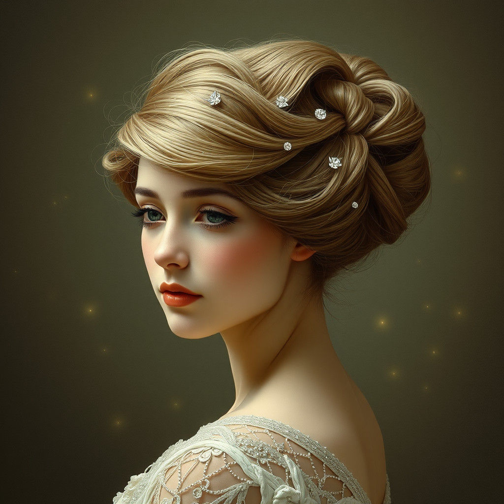 Ethereal Princess in Pre-Raphaelite Style