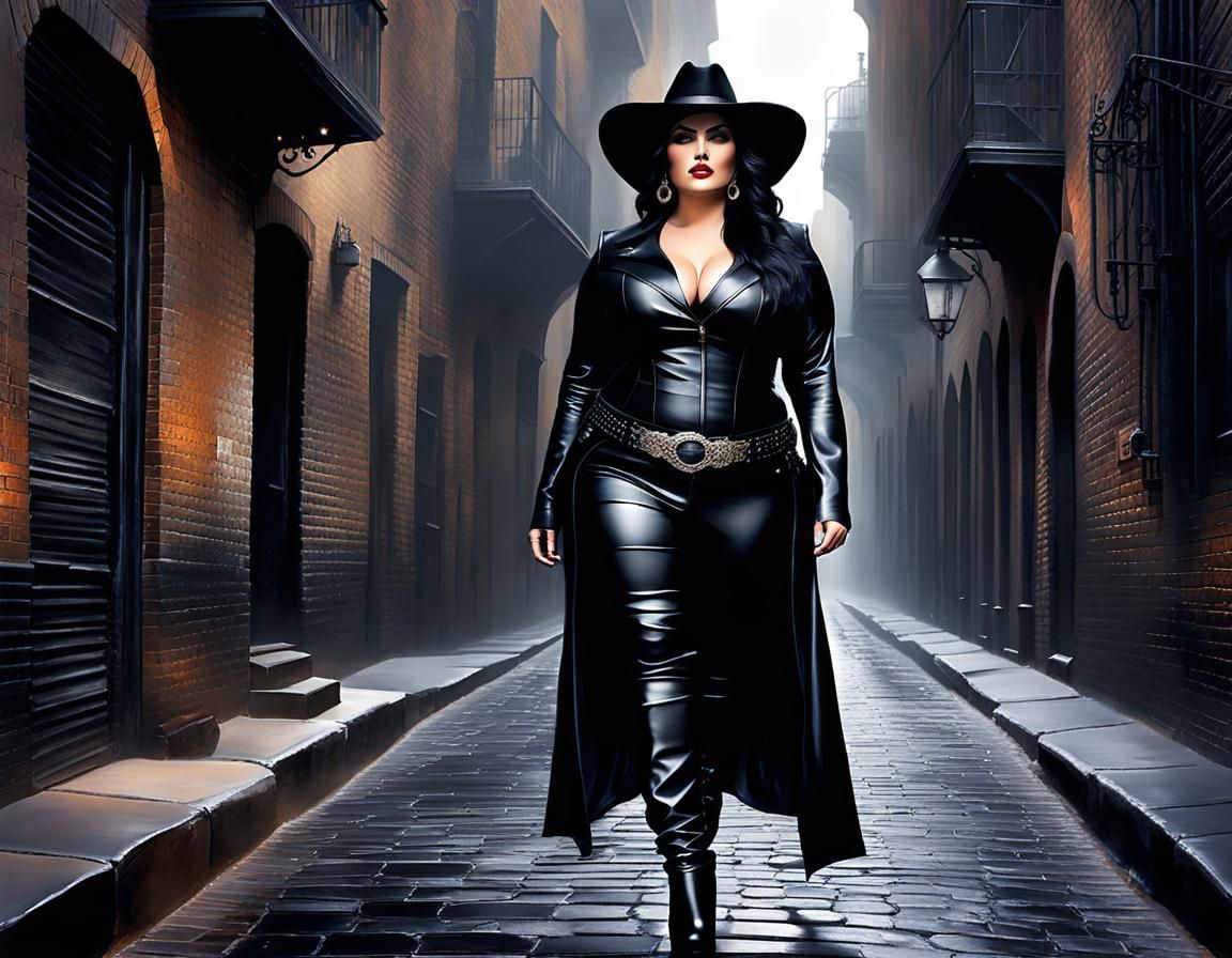 Gothic Beauty Rides the Night