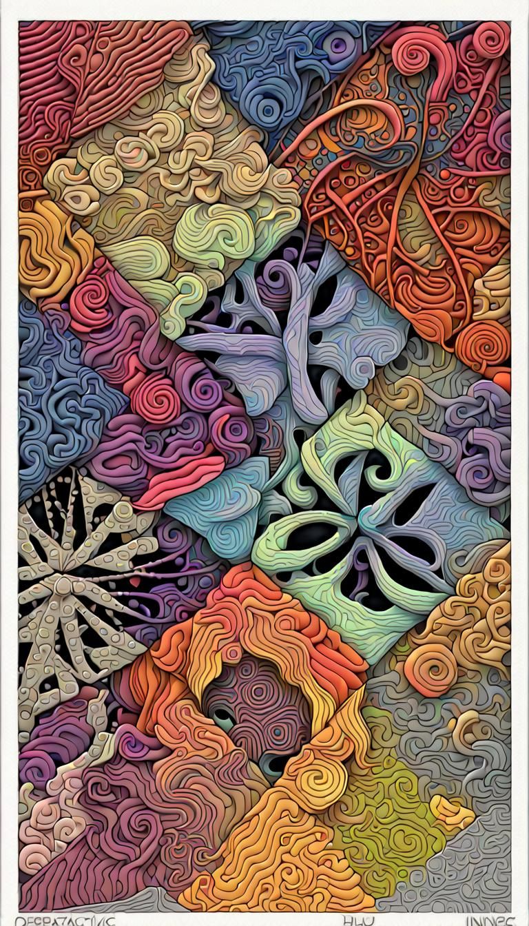 Neon Prismatic Fractal Vista in 3D