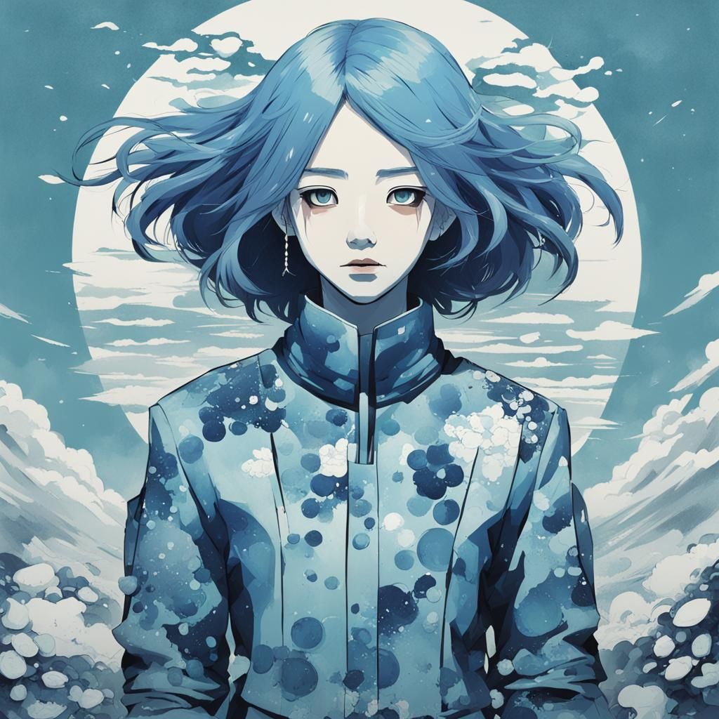 Dark Fantasy Landscape in Muted Watercolor Tones