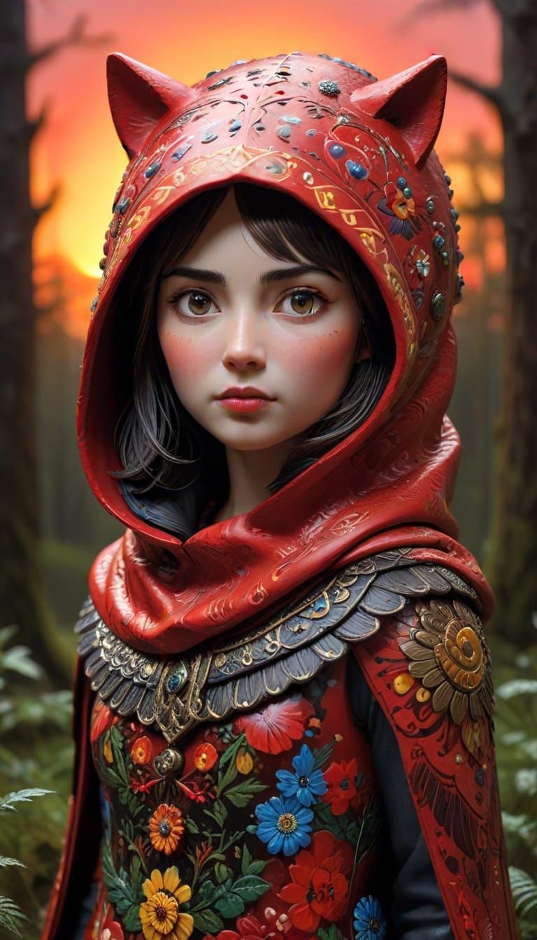 Surreal Post-Apocalyptic Goddess in Enchanted Forest