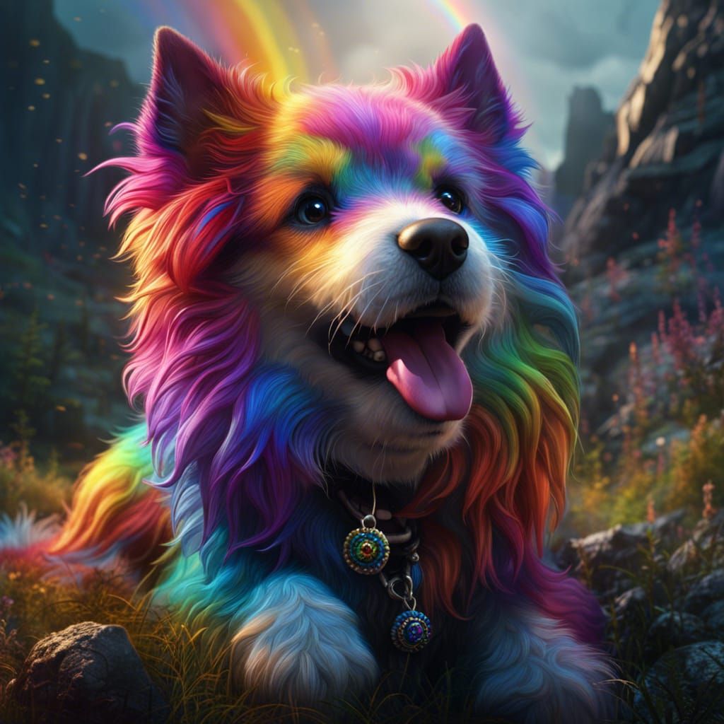 Whimsical Canine Wonders in Splendid Color