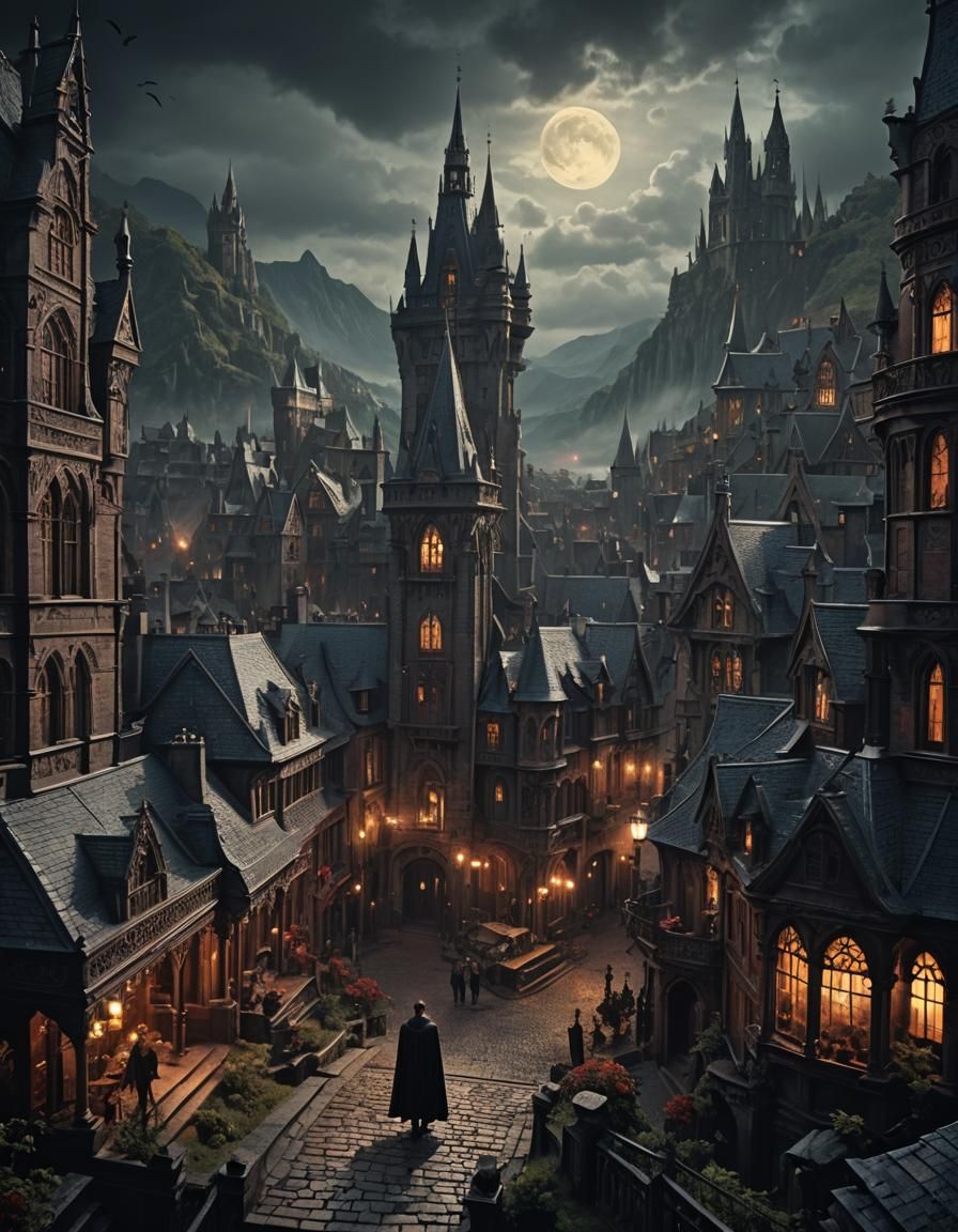 Epic Cinematic Vampire in Midnight Splendor