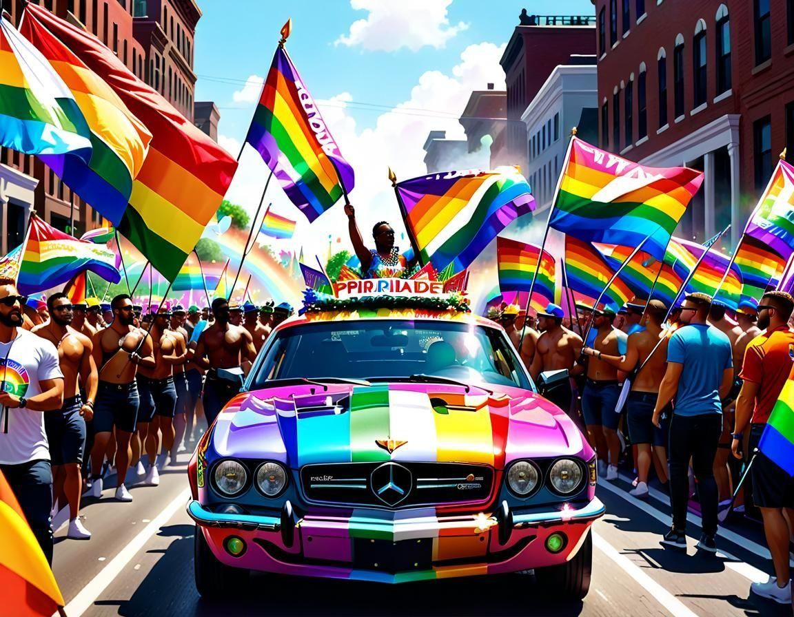 Vibrant Pride Parade Celebration in Stunning Detail