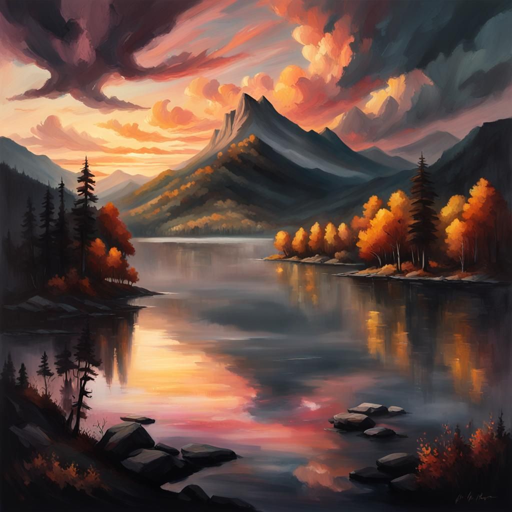 Baroque River Valley at Golden Hour