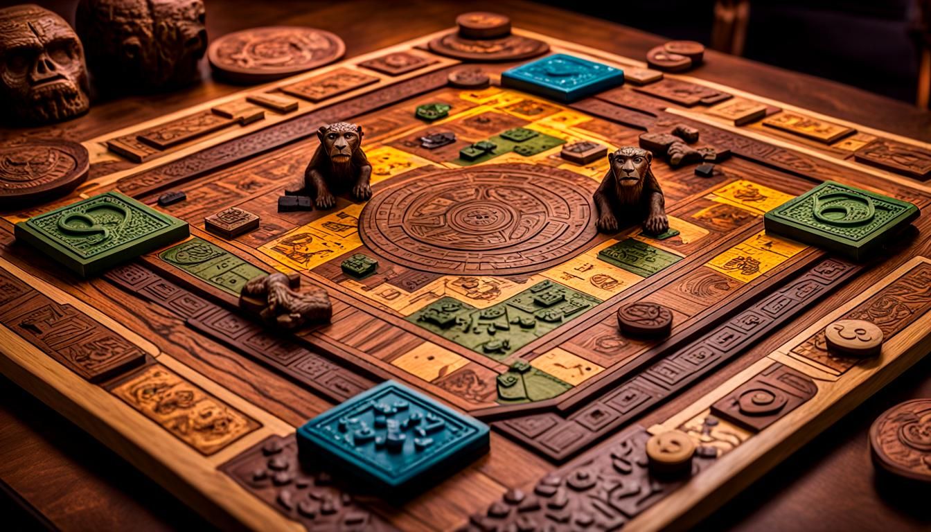 Aztec Jumanji Board Game World in Vibrant Colors