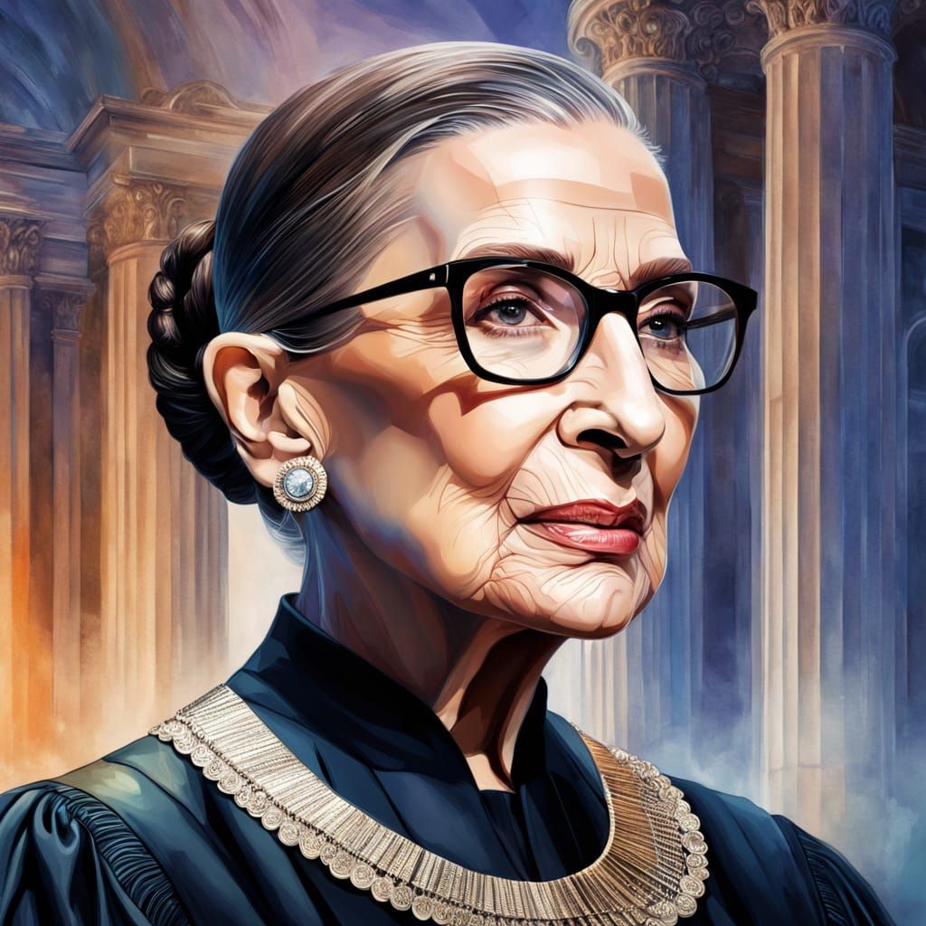 Translucent Portrait of Ruth Bader Ginsburg